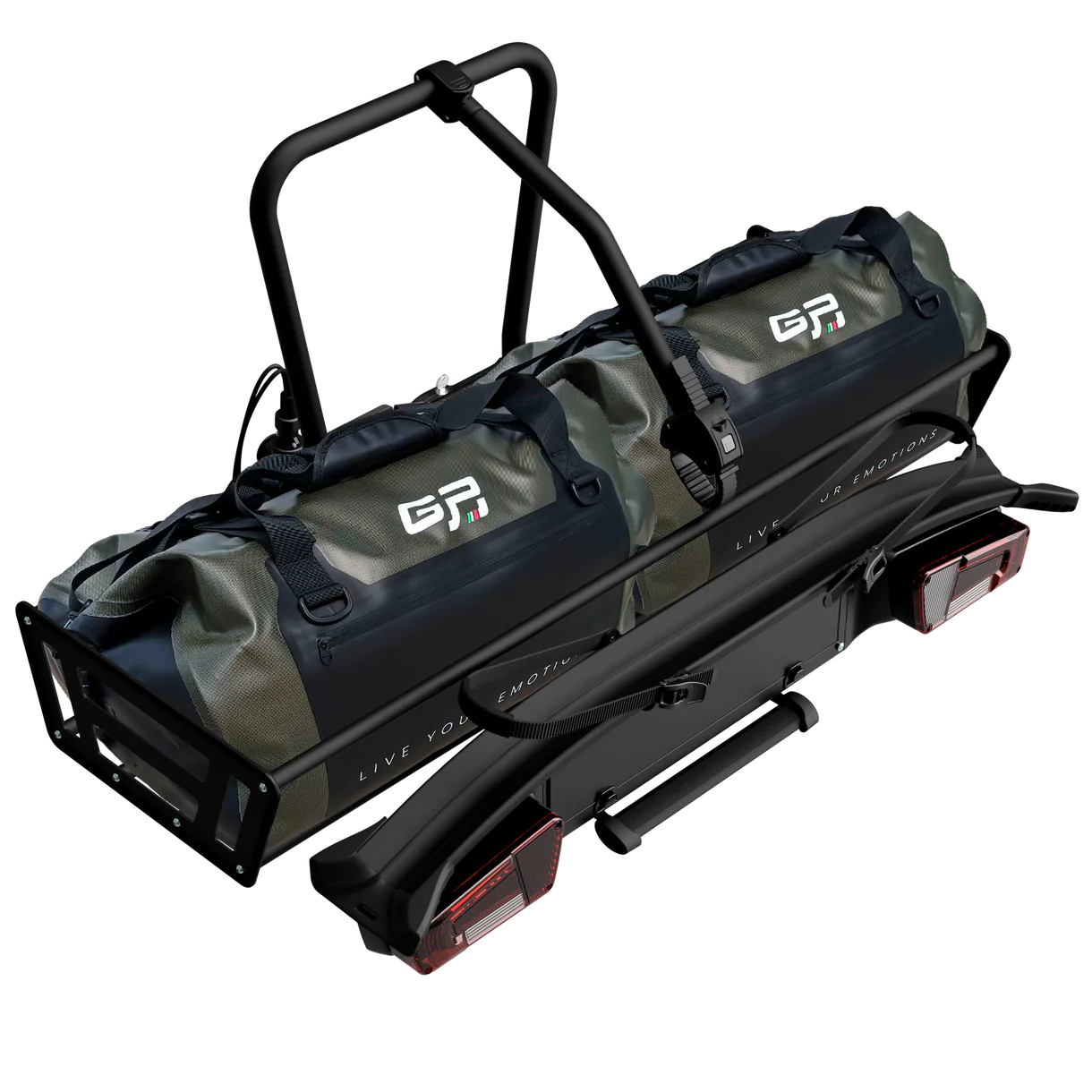 Saturn base + Pandorakurv + Mimas duffeltask + cykelholder